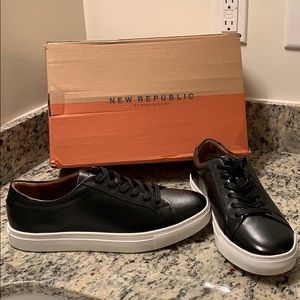 NEW REPUBLIC BLACK LEATHER “KURT” SNEAKER